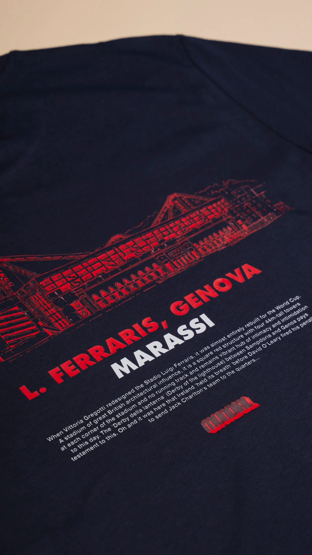 L. Ferraris, Genova MUNDIAL x Tacchettee T-shirt - Dark Blue - Image 3