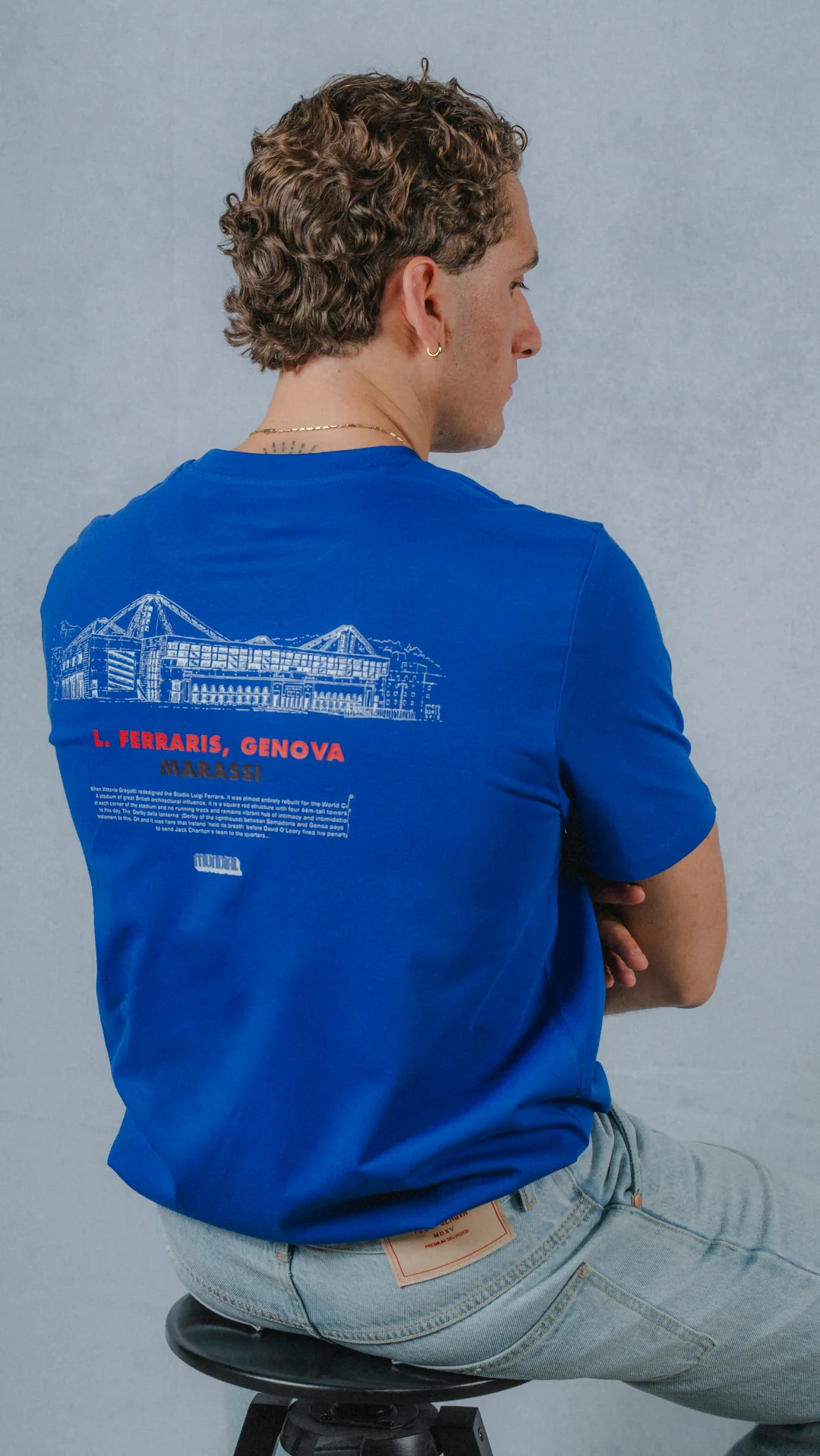 L. Ferraris, Genova MUNDIAL x Tacchettee T-shirt - Light Blue - Image 3