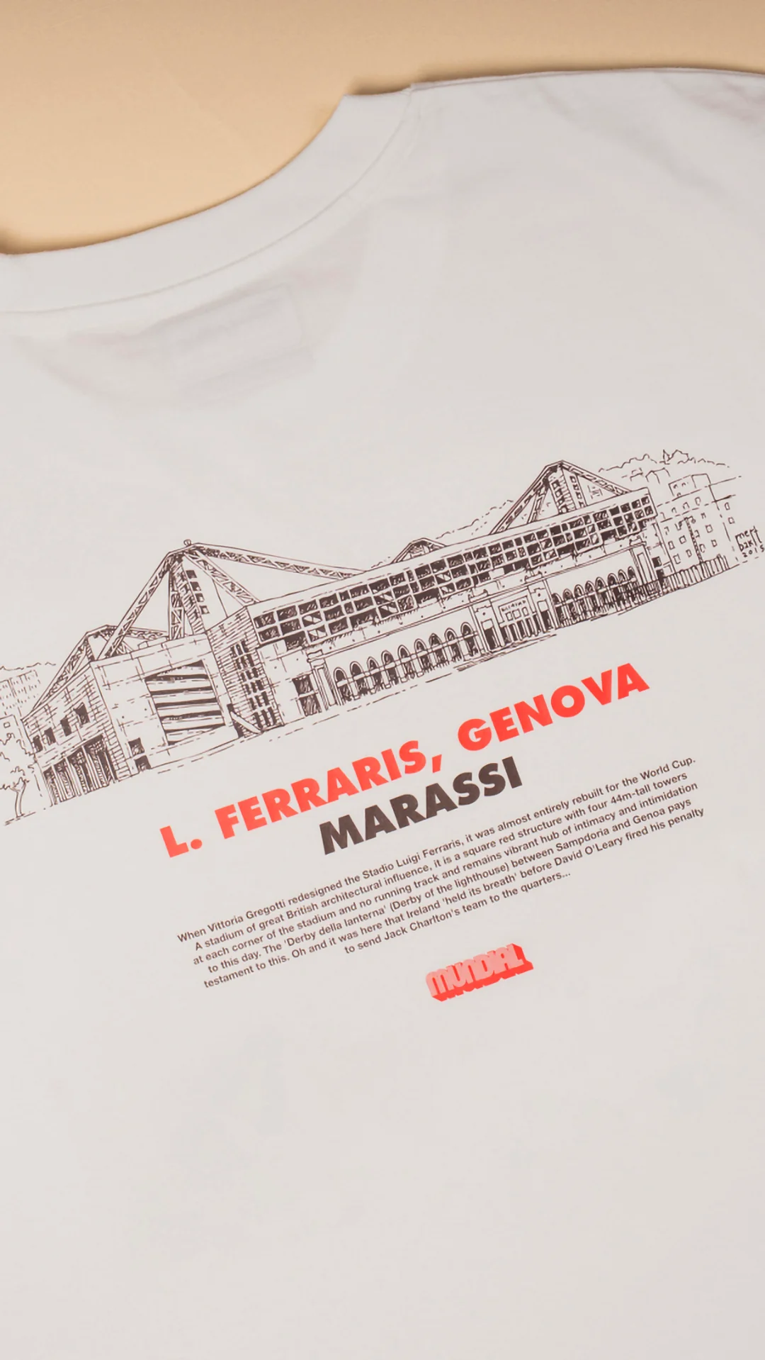 L. Ferraris, Genova MUNDIAL x Tacchettee T-shirt - White - Image 3