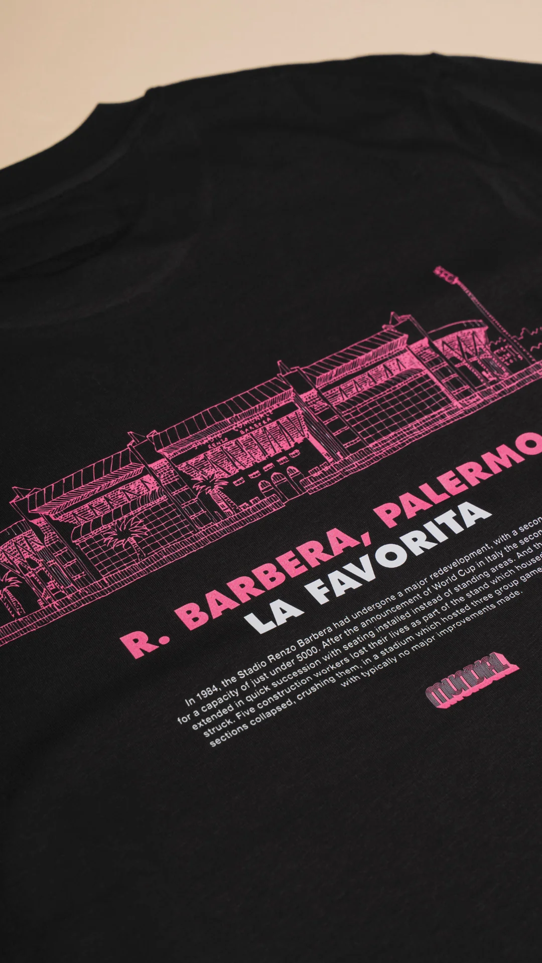 R. Barbera, Palermo MUNDIAL x Tacchettee T-shirt - Pink - Image 3