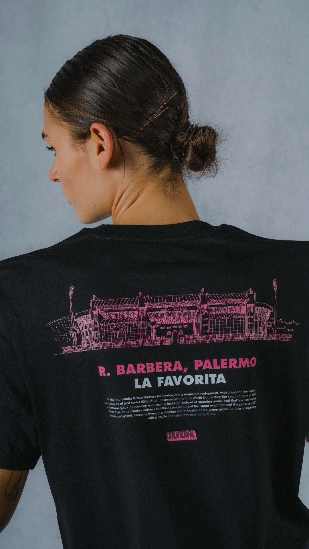 R. Barbera, Palermo MUNDIAL x Tacchettee T-shirt - Pink - Image 4