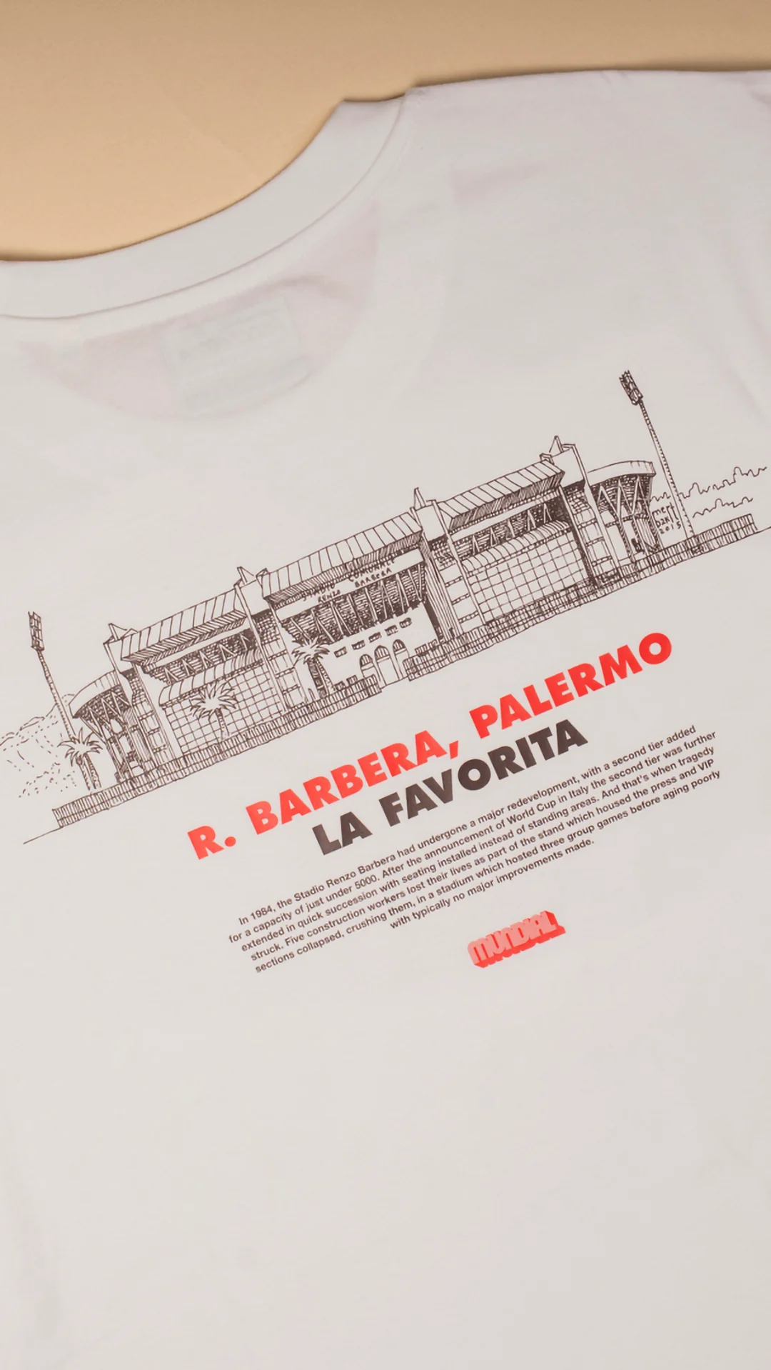 R. Barbera, Palermo MUNDIAL x Tacchettee T-shirt - White - Image 3