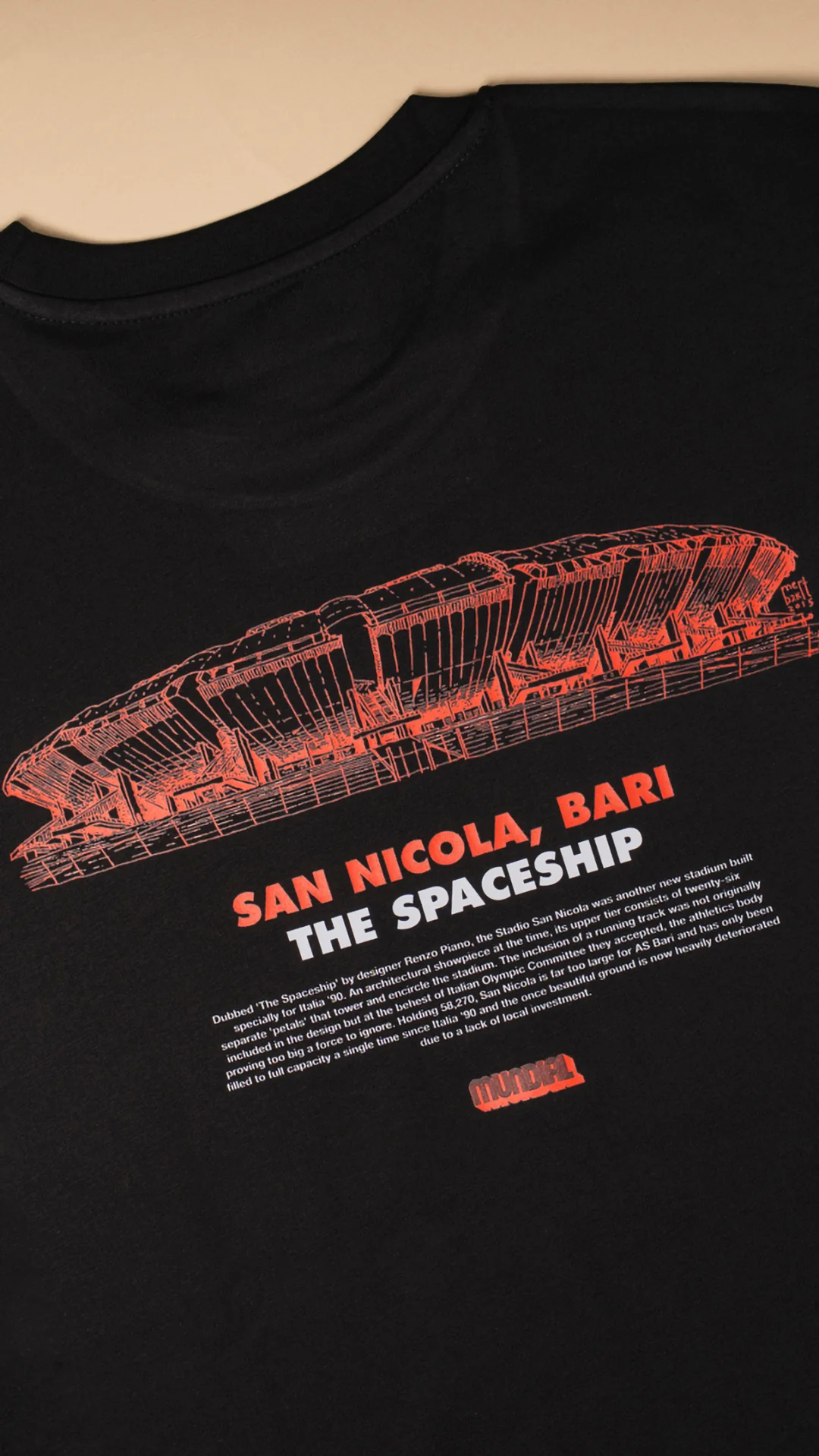 San Nicola, Bari MUNDIAL x Tacchettee T-shirt - Black - Image 4