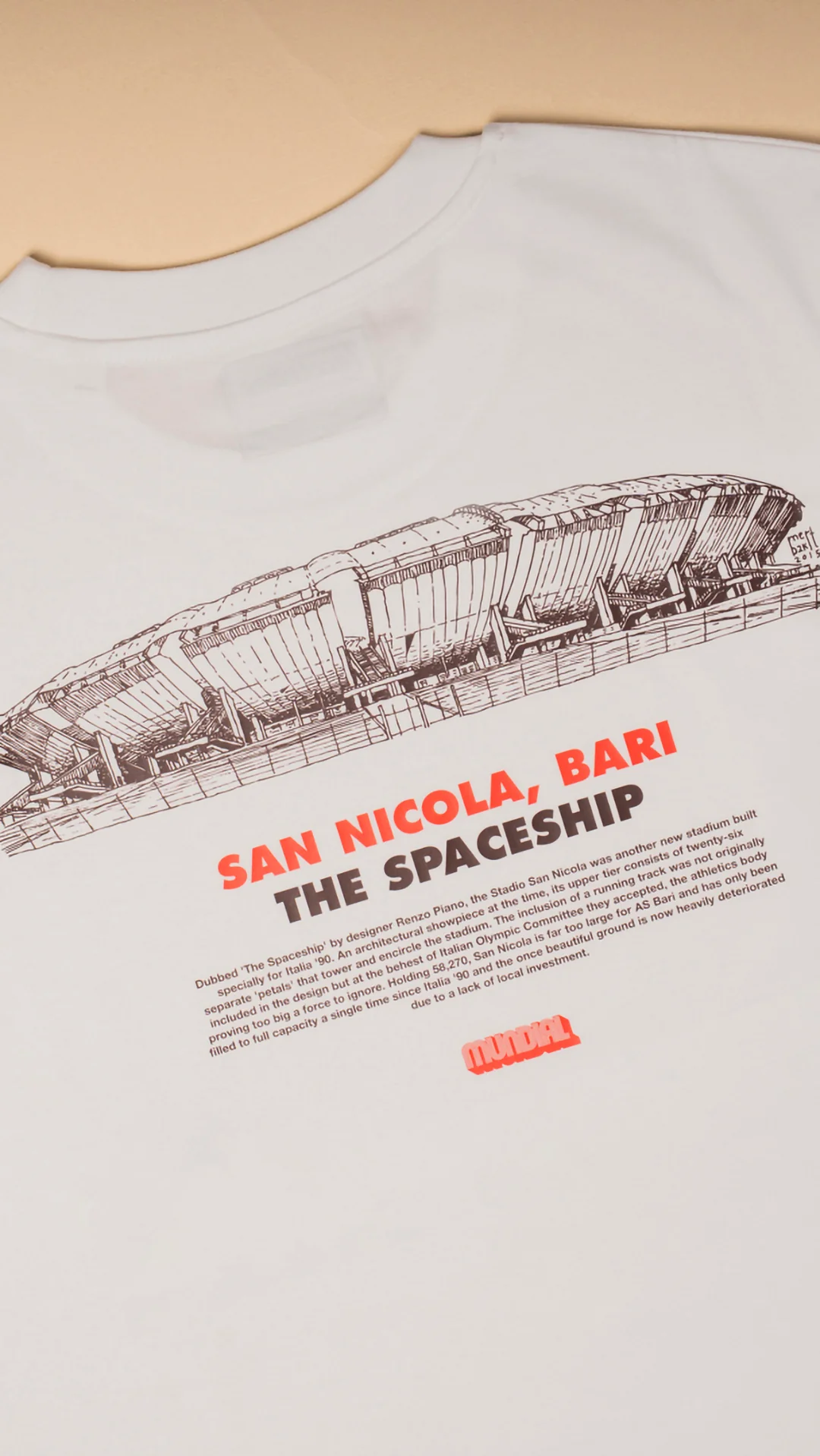 San Nicola, Bari MUNDIAL x Tacchettee T-shirt - White - Image 3