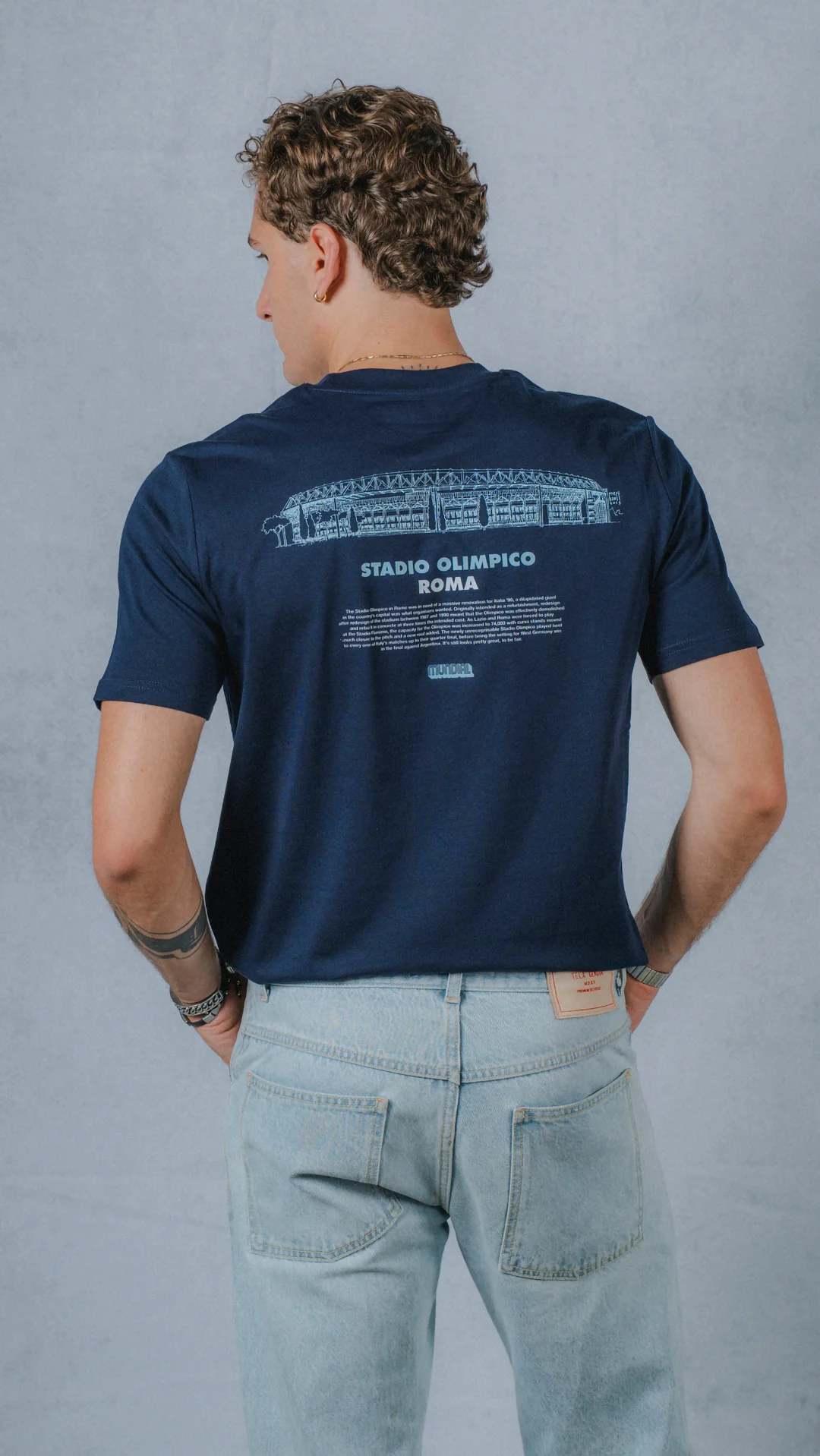 Stadio Olimpico, Roma MUNDIAL x Tacchettee T-shirt - Blue - Image 4