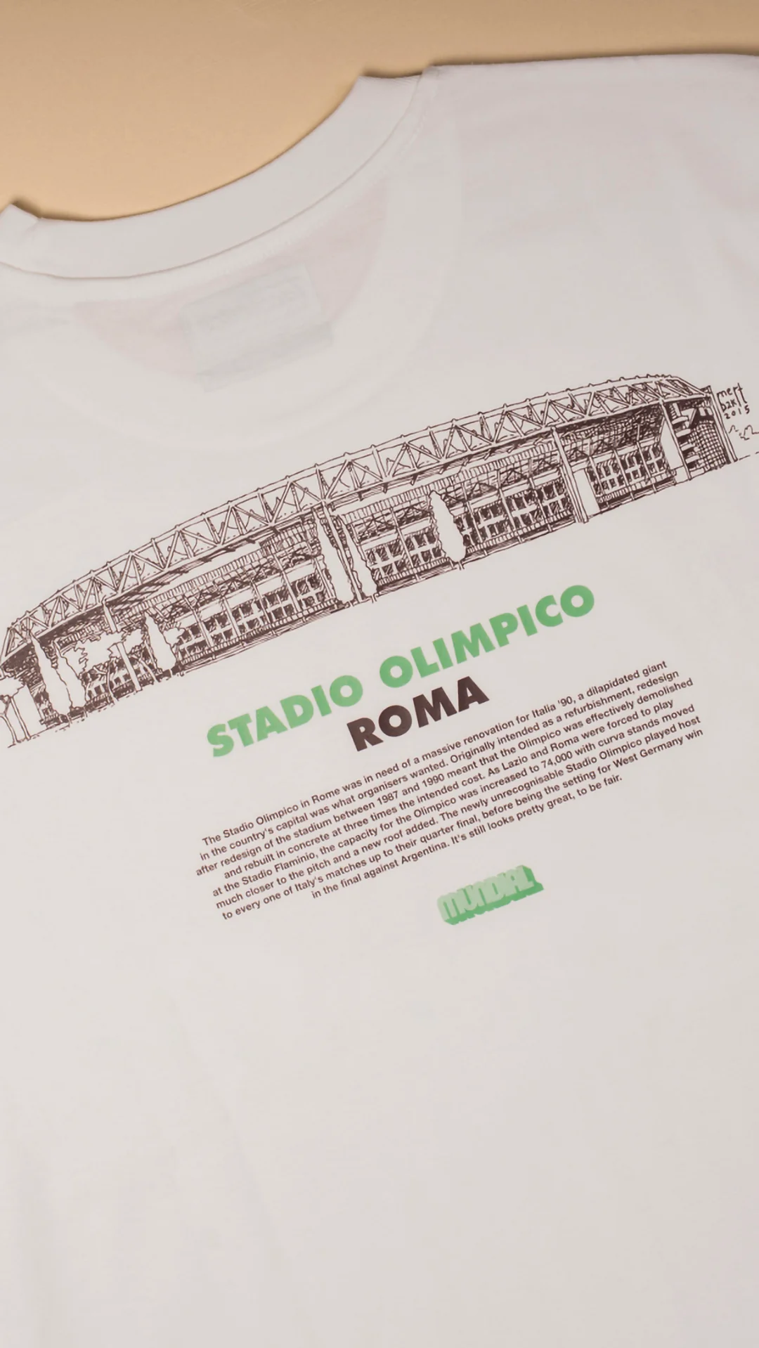 Stadio Olimpico, Roma MUNDIAL x Tacchettee T-shirt - White - Image 3
